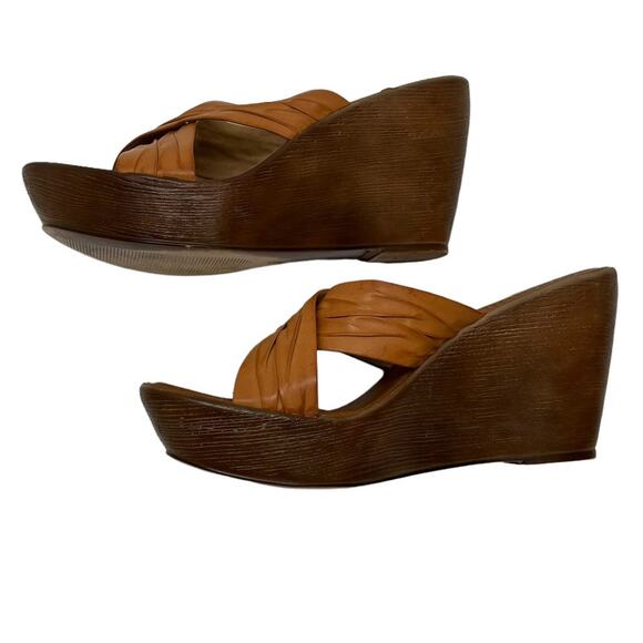 ITALIAN SHOEMAKERS Criss Cross Wedge Sandal SZ 10 - Picture 7 of 10